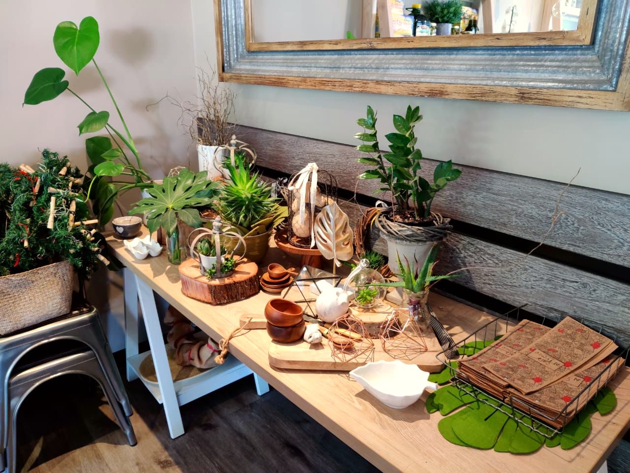 Tafel met plante